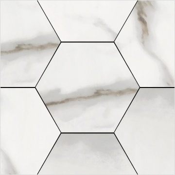 Luxury Hexagonal Brick,White