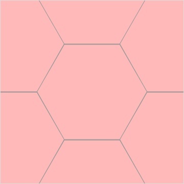 Avant garde Hexagonal Brick,Pink