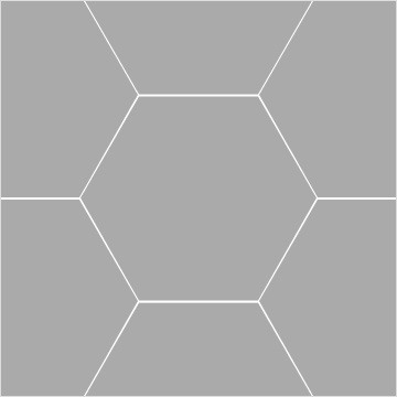 Modern Hexagonal Brick,Gray