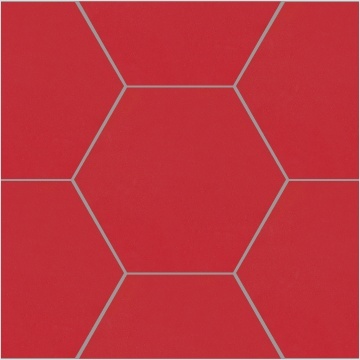 Avant garde Hexagonal Brick,Red